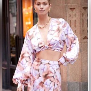 Dynamite watercolour crop top